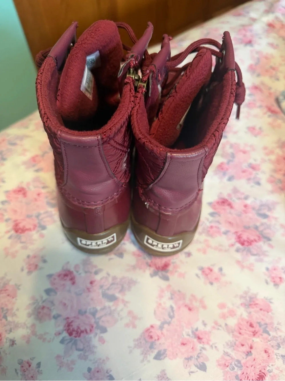 Sperry Duck Boot Lace-Up Waterproof Boot - Burgundy